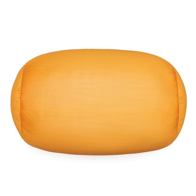 SQUISH BEAN BED MICROBEAD PILLOW BOLSTER TUBE BODY PILLOW SMOOTH COOL TOUCH FABRIC NECK BACK SUPPORT THROW TRAVEL PILLOW FUN COLORS ORANGE