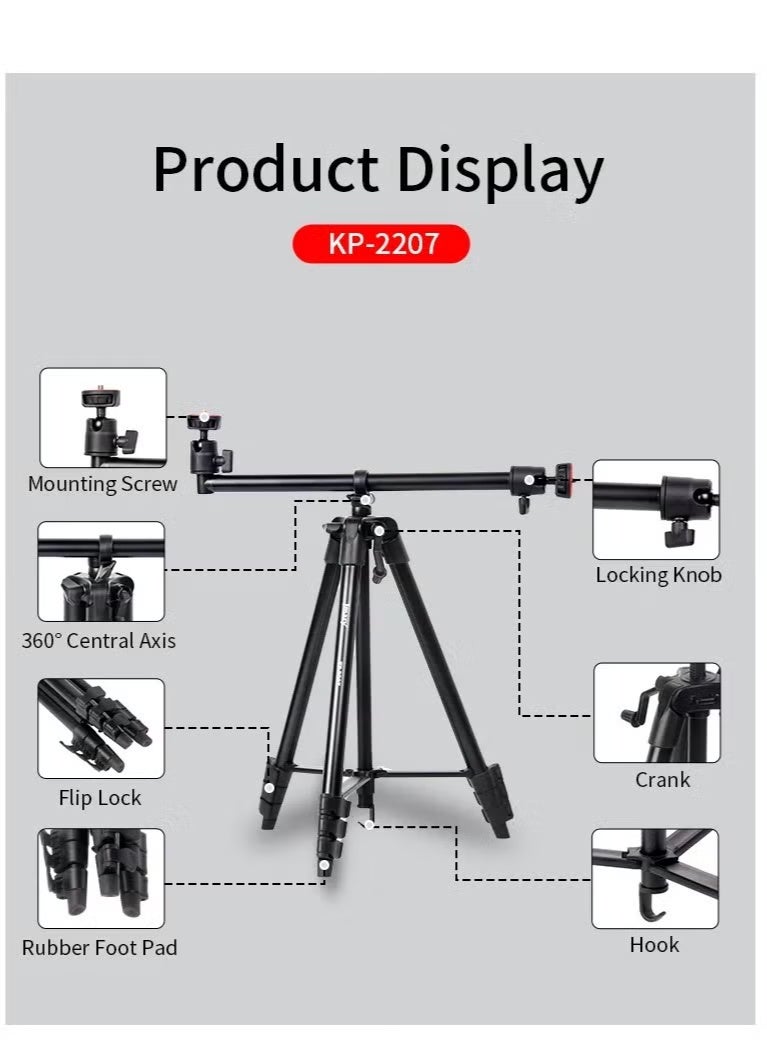 جيه ماري KP-2207 Overhead & Professional Vloging 2 in 1 Tripod - Image 3