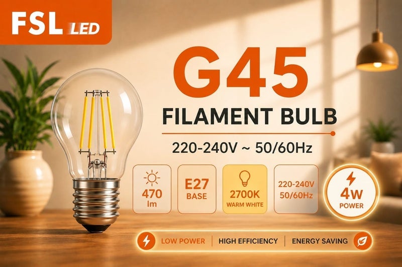 إف اس إل لمبة LED فيلامنت 4W إضاءة دافئة 2700K موفرة للطاقة - Image 5
