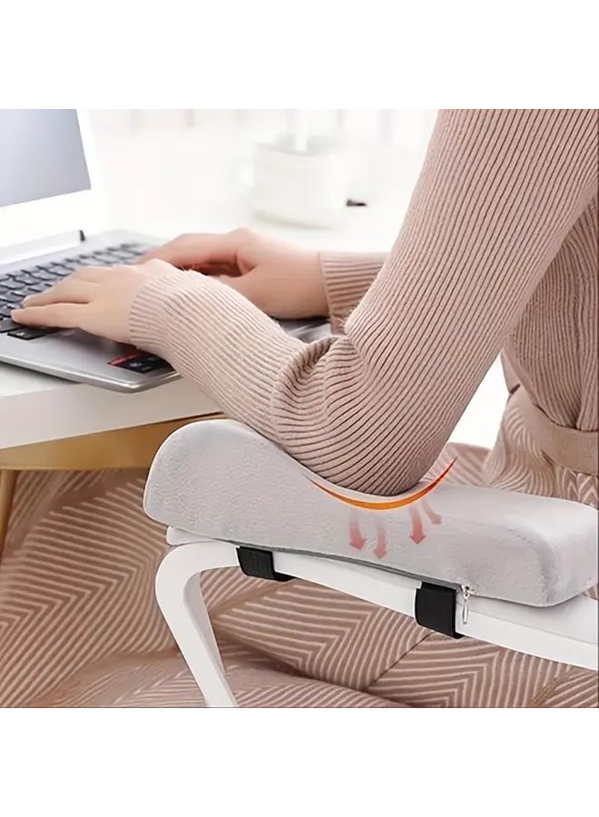 Ergonomic Office Chair Armrest Pads Black Adjustable Cushion Universal Fit - Image 4