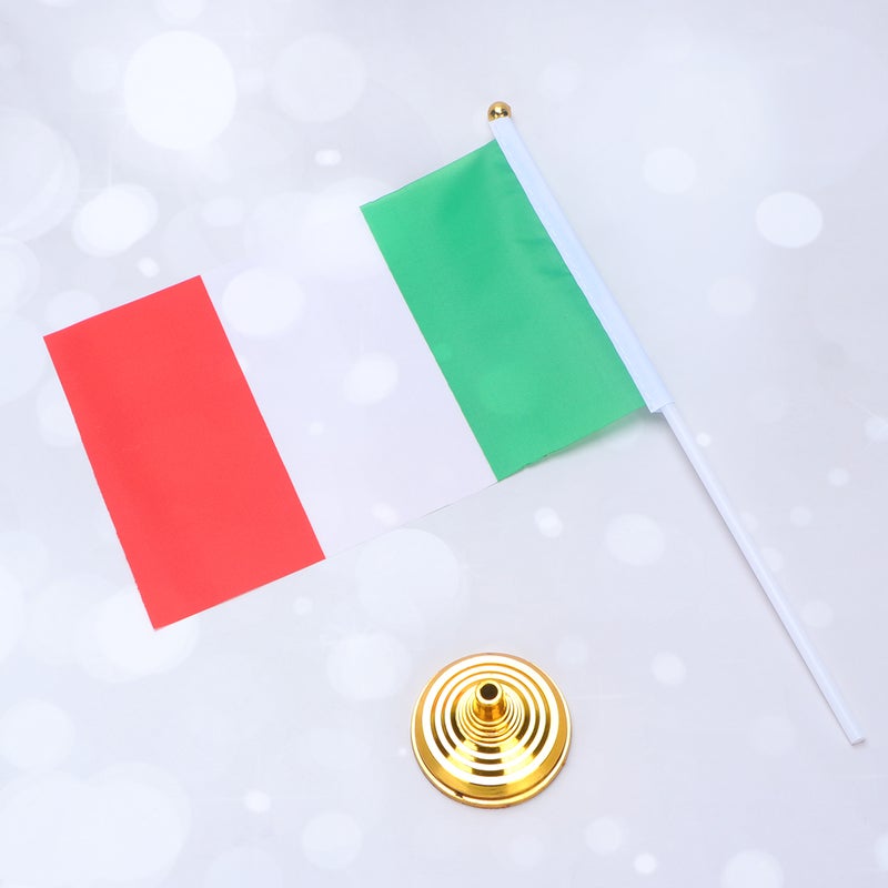 🖊️ 12 قطع أعلام إيطاليا الوطنية للإبداعية سطح المكتب زخرفة مكتب فريدة للمنزل والمكتب مع قاعدة - Image 3