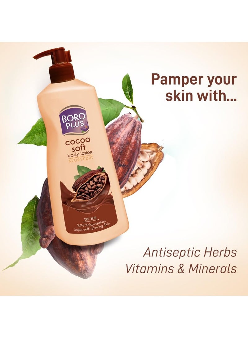 BOROPLUS Cocoa Soft Body Lotion For Skin Combination , 400 Ml, 1 Count - Image 4