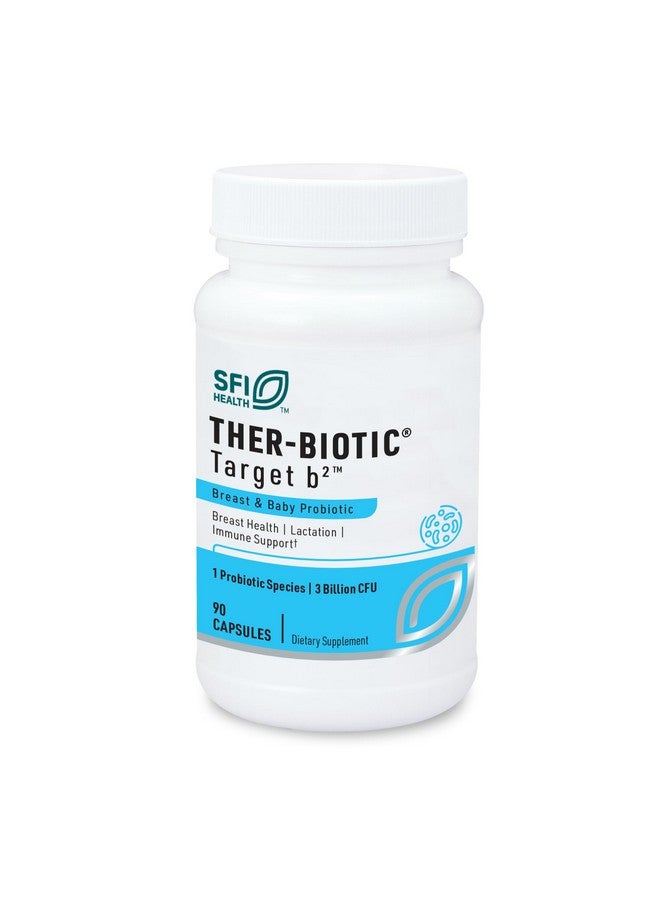 Klaire Labs Klaire Labs SFI Health Ther-Biotic Target B2 Breastfeeding Supplement for Lactation Support - Lactobacillus Fermentum Probiotic - Promote Healthy, Comfortable Breastfeeding (90 Capsules) - Image 1