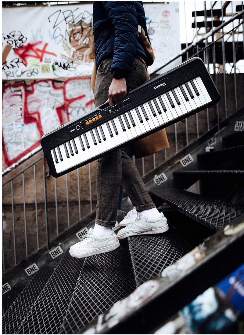 CASIO - Casio Keyboard CT-S100 +Adaptor Casiotone 61-Key Portable Keboard Black | CT-S100 - Image 1