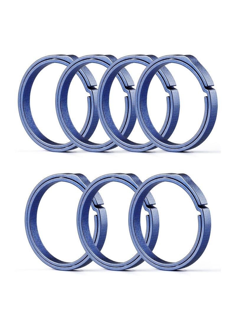 KASTWAVE Key Rings Elegant Quick Release Side Pushing Split Rings Kit for Keychains Circular Keychain Hoops Keyring Loop Keyring Connector Heavy Duty Keyring for Dog Tag - Image 1