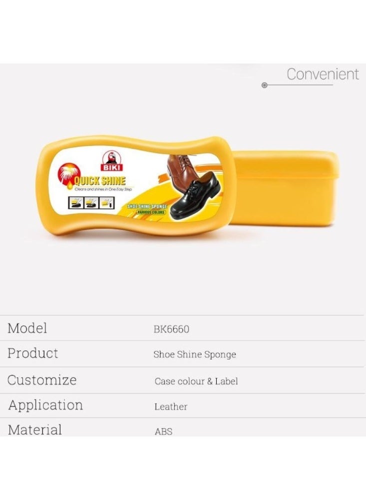 Biki Shoe Shine Sponge Clean And Shine In One Easy Step Various Color - Image 4