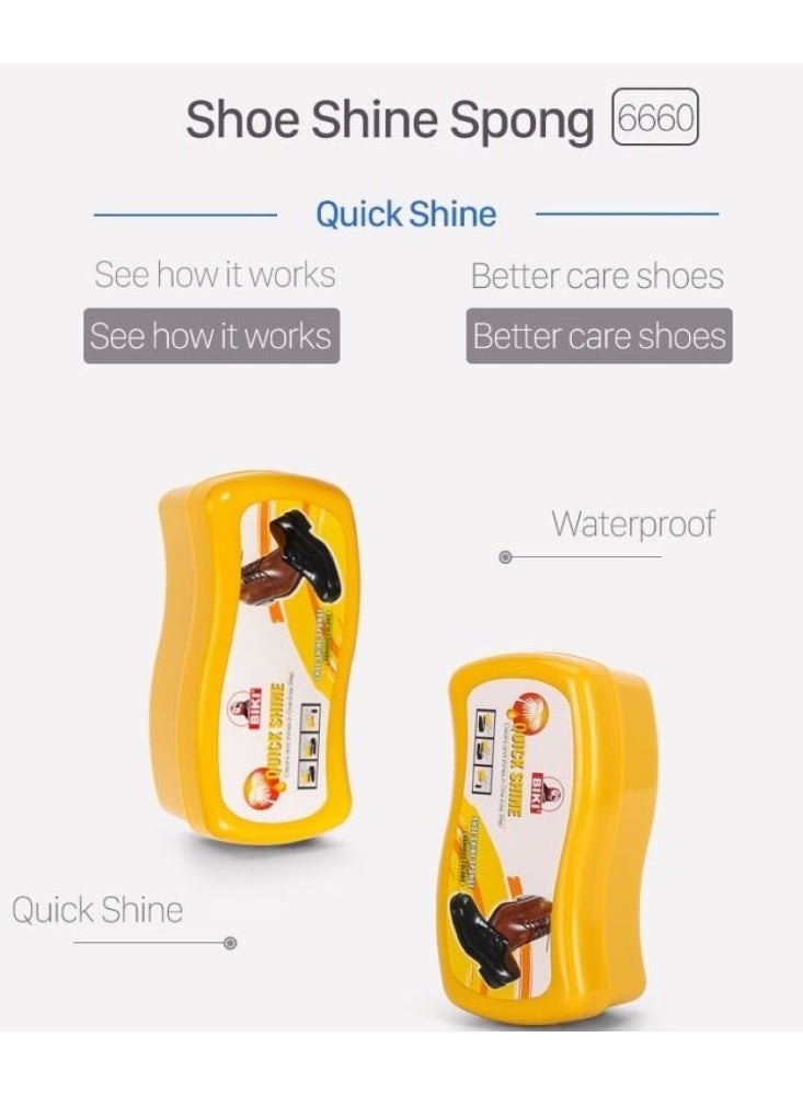 Biki Shoe Shine Sponge Clean And Shine In One Easy Step Various Color - Image 2