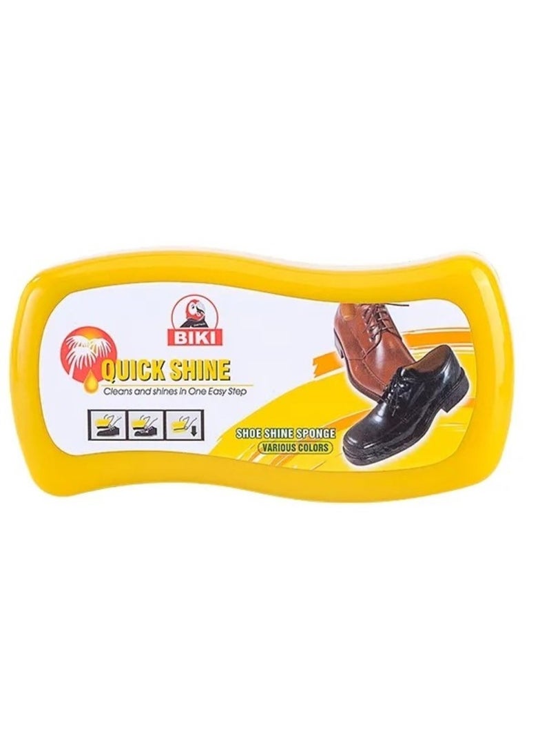 Biki Shoe Shine Sponge Clean And Shine In One Easy Step Various Color - Image 1