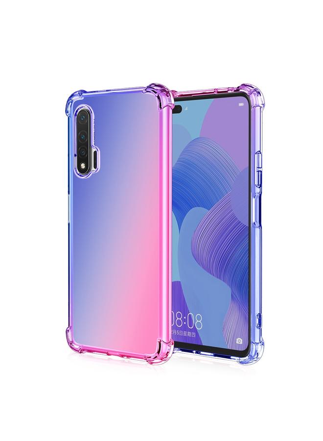 اس-توب جراب لهاتف Huawei nova 6، جراب واقٍ مقاوم للصدمات من مادة TPU بلون متدرج مع وسادة هوائية رباعية الزوايا - Image 1