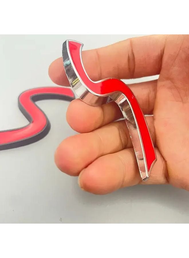Silvery S Car Emblem Badge For Mini Cooper Front Hood Grill Sticker - Image 5