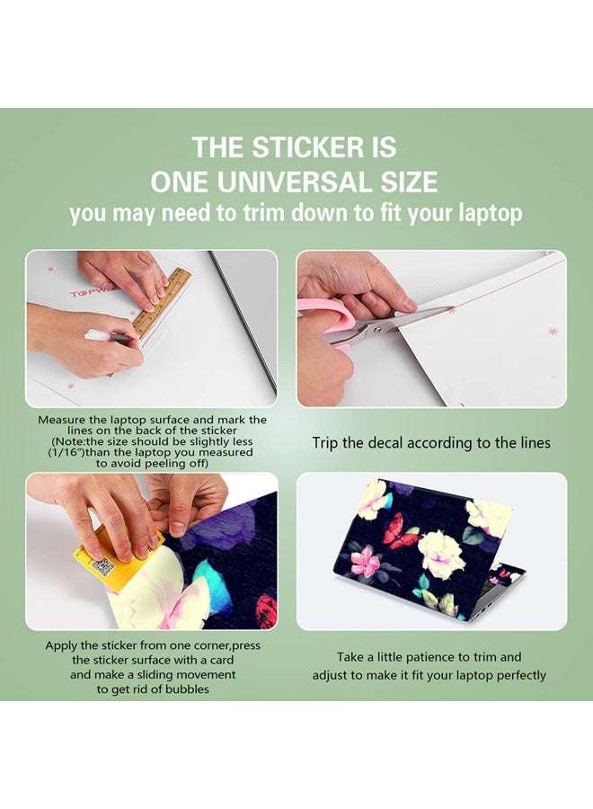 ICOLOR Red Butterfly 11.6 13 13.3 14 15 15.6 inches Netbook Laptop Skin Sticker Cover Reusable Protector for Laptop Notebook FY-NEK-16 - Image 2