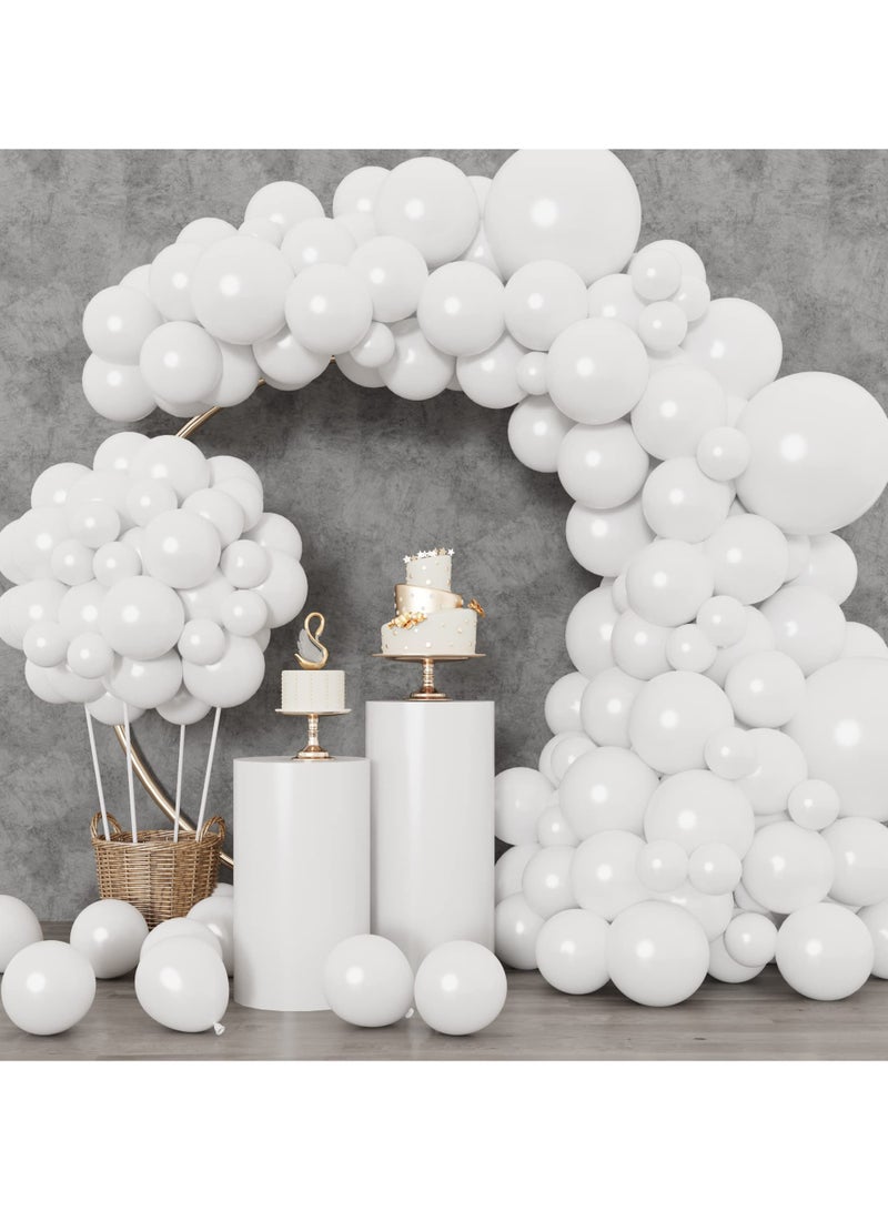 129pcs White Balloons Different Sizes 18 12 10 5 Inch for Garland Arch,Party Latex Balloons for Birthday Party Wedding Anniversary Baby Shower Party Decoration - Image 1