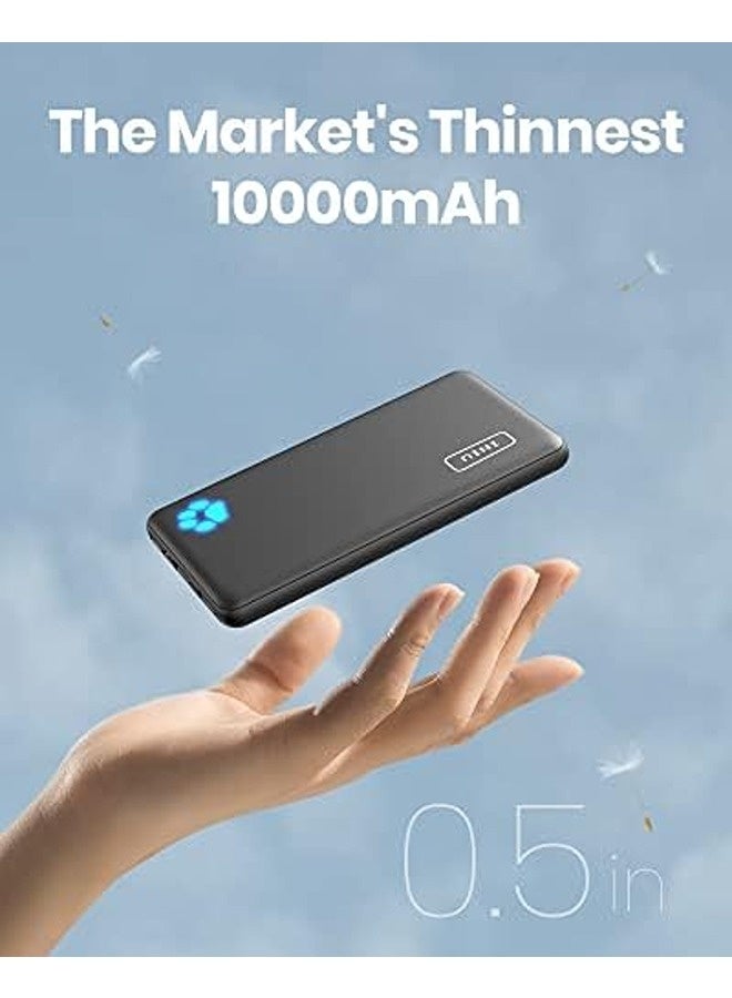 INIU 10000mAh Slim USB-C Power Bank | High-Speed 3A Charging, 3 Outputs, Flashlight, Portable Charger - Image 2