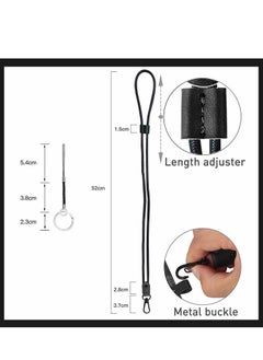 Generic Lanyard for Key, Leather Lanyard Neck Strap with Strong Metal Clip for ID Card Badge Holder, Keys, Cell Phone, Mini Notebook Unisex  - Image 2