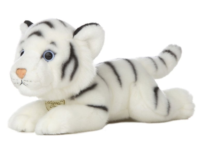 Aurora Realistic Miyoni White Tiger Stuffed Animal Lifelike Details Make a Cherished Companion Perfect for Decorating Bedrooms or Classrooms 11 Inches - Image 2