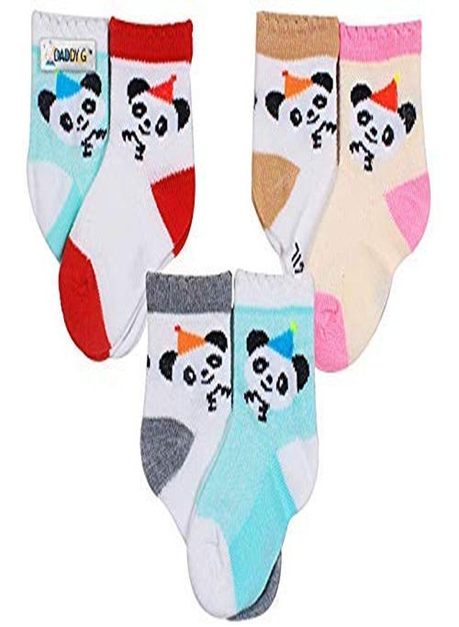 DADDY - G® Anti-Skid Cotton Baby Socks for 0-6 Months | Soft, Breathable, Grip Socks for Newborn Boys & Girls | Unisex Multicolor - Image 3