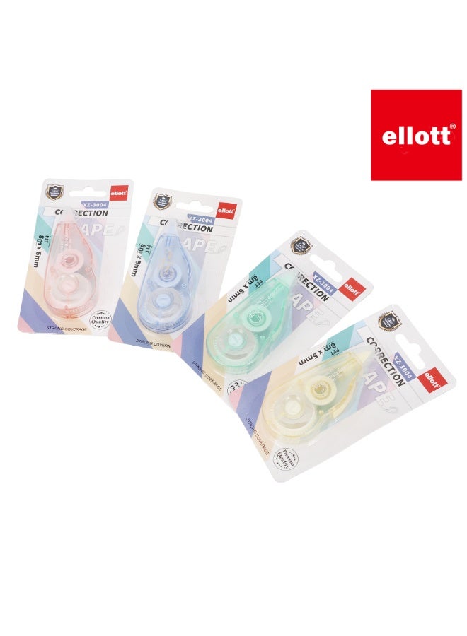 ellott 4 Pcs Cute Correction Tape, Easy-to-Use White Out Applicator for Instant Corrections – Ideal for School, Office, and Stationery Supplies - Image 1