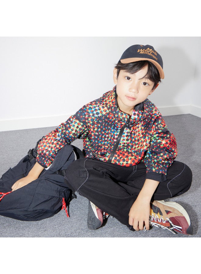 Rainbow Print】 Boys' Waterproof Jacket 2025 Spring/autumn Hooded Oversized Top Children's Outdoor Softshell Jacket - Image 4