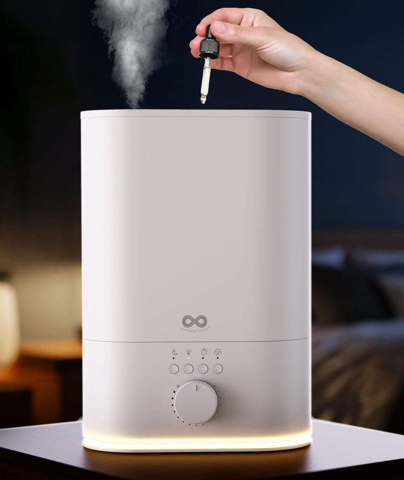 Everlasting Comfort 6L Humidifier Large Room, High Mist Output 60 HR Runtime Ultrasonic Top Fill Humidifiers for Bedroom, Easy to Use & Clean for Home, Baby Humidifier, Plants, Congestion, Indoor - Image 1