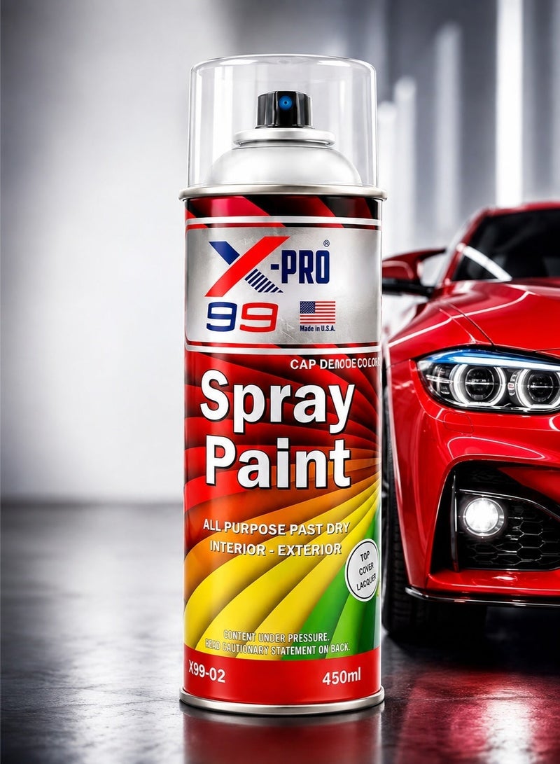 Xpro X-PRO 99 X99-02 Clear Lacquer Spray Paint 450ml, Fast Dry All Purpose Clear Gloss Protective Coating for Wood, Metal, Furniture, Automotive Parts, Interior Exterior DIY Craft & Decorative Surface Finishing - Image 2