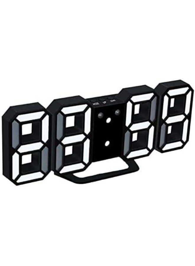 Wall Clocks - Modern 3D LED Digital Wall Clock for Table and Desk, Alarm Clock and Night Light - Image 1