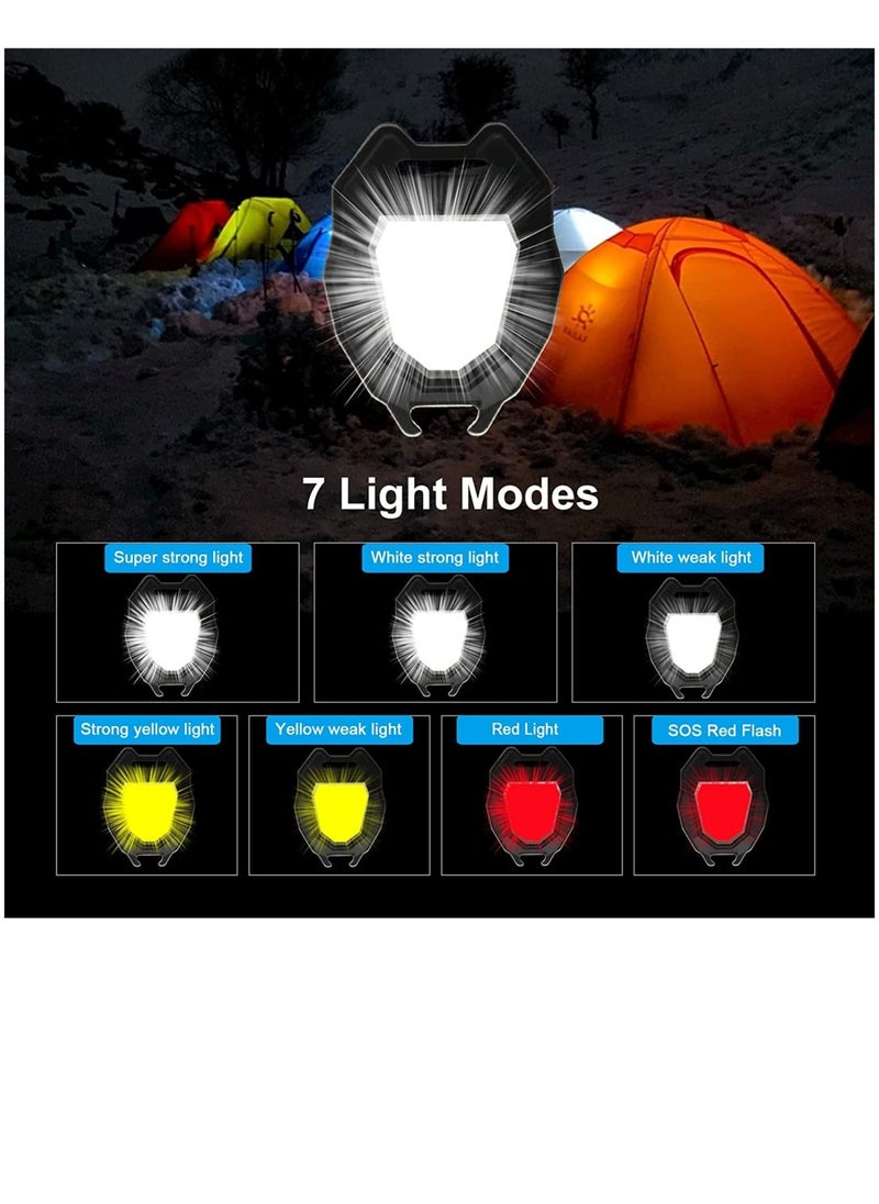 ZOOMEE Small Flashlight with Heater, 1000 Lumens Bright 7 Light Modes Light ,with Magnet Base and Folding Bracket Bottle Opener, for Camping Fishing Repair Walking and Emergency Lighting  - Image 3