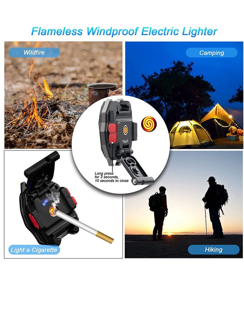 ZOOMEE Small Flashlight with Heater, 1000 Lumens Bright 7 Light Modes Light ,with Magnet Base and Folding Bracket Bottle Opener, for Camping Fishing Repair Walking and Emergency Lighting  - Image 5