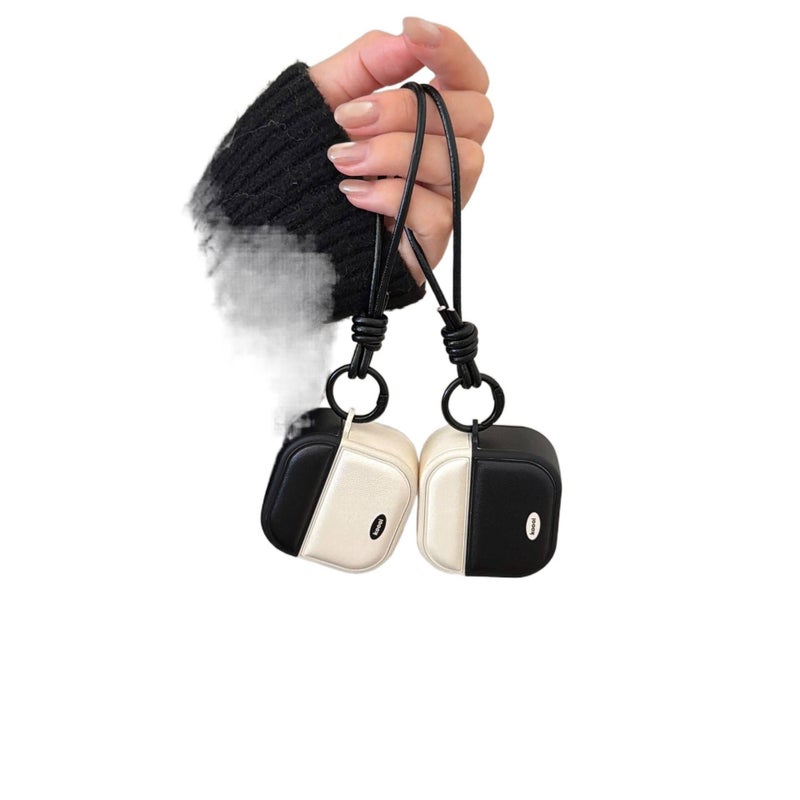 حافظة حماية متوافقة مع سماعات AirPods Pro / سماعات AirPods 4 باللون أبيض وحماية من الخدش وحمل يومي خفيف خفيف الوزن من البلاستيك AirPods 4 in White - Lilac Ribbon - Image 4