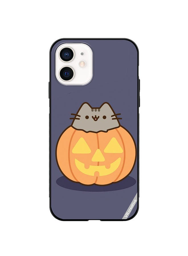 VR CREATIVE Protective Case Cover For Apple iPhone 12 mini Halloween Pumpkin Design Multicolour - Image 1