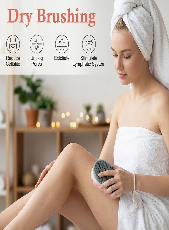 Matwsec 2PCS Shower Sponge for Body, Bath Sponges for Women, Body Sponges for Shower Reusable Sponge Loofah Fiber Exfoliating for Women Men 2 Colors - Image 3