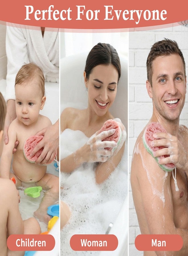 Matwsec 2PCS Shower Sponge for Body, Bath Sponges for Women, Body Sponges for Shower Reusable Sponge Loofah Fiber Exfoliating for Women Men 2 Colors - Image 5
