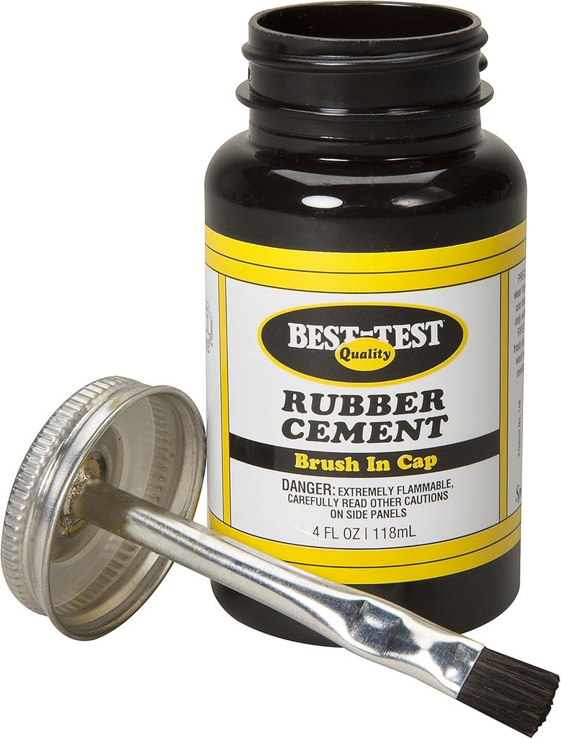 Speedball Best-Test Rubber Cement 4oz Jar with Brush In Cap