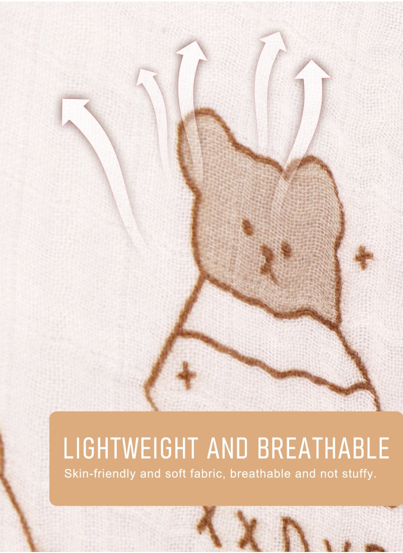 URbazaar 3 Pack Baby Blankets soft Bamboo Baby Muslin Swaddle Blankets Premium Knit Baby Burp Cloth Muslin Baby Muslin Blankets 110*120cm  - Image 5