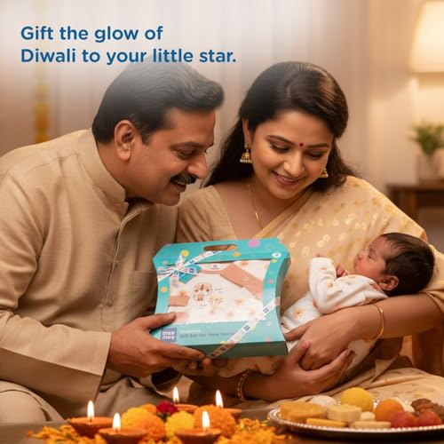 Mee Mee New Born Baby Gift Set | Soft Cotton Clothing Essentials for Infants/Baby Girls, Boys | Baby Shower Clothing Hamper (4 Pieces, Orange)| Ideal Gift for New Born Baby - Image 2