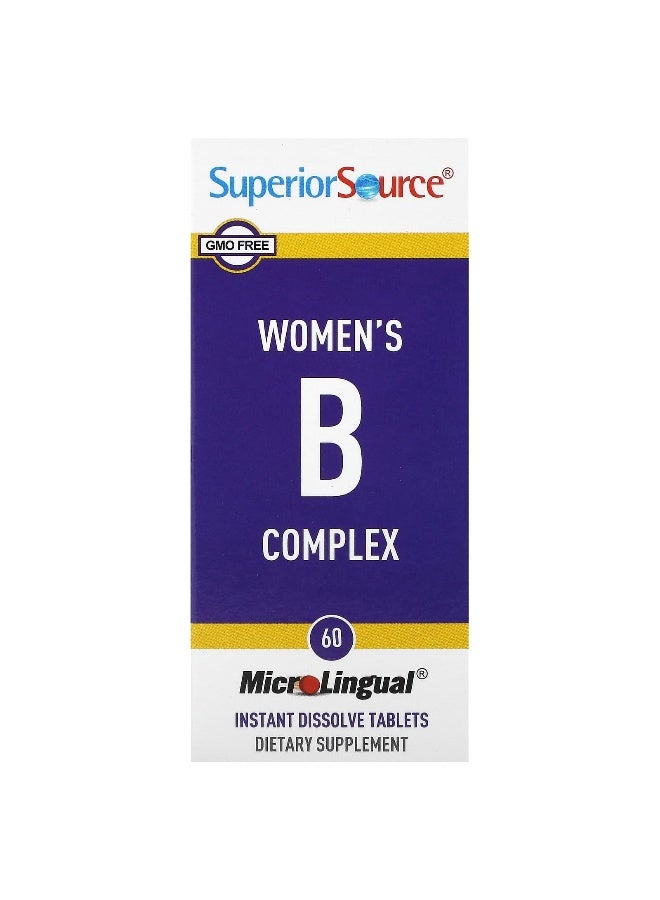 Superior Source, Women's B Complex, 60 MicroLingual Instant Dissolve Tablets (Packaging may vary) - Image 1
