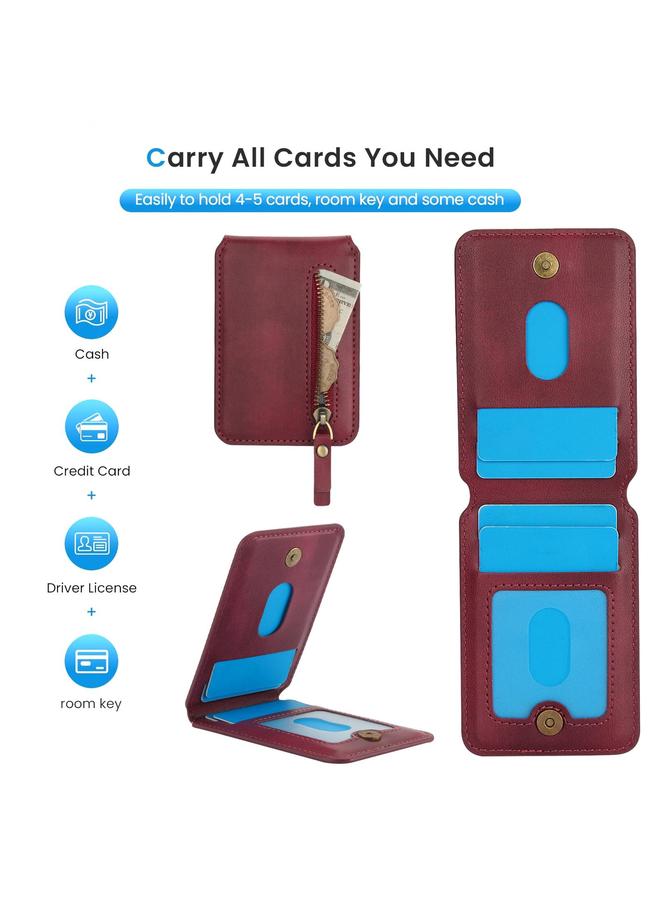 اس-توب جراب لهاتف Samsung Galaxy S22 Ultra 5G بسحاب ومحفظة MagSafe مقسمة من الجلد الخلفي - Image 4