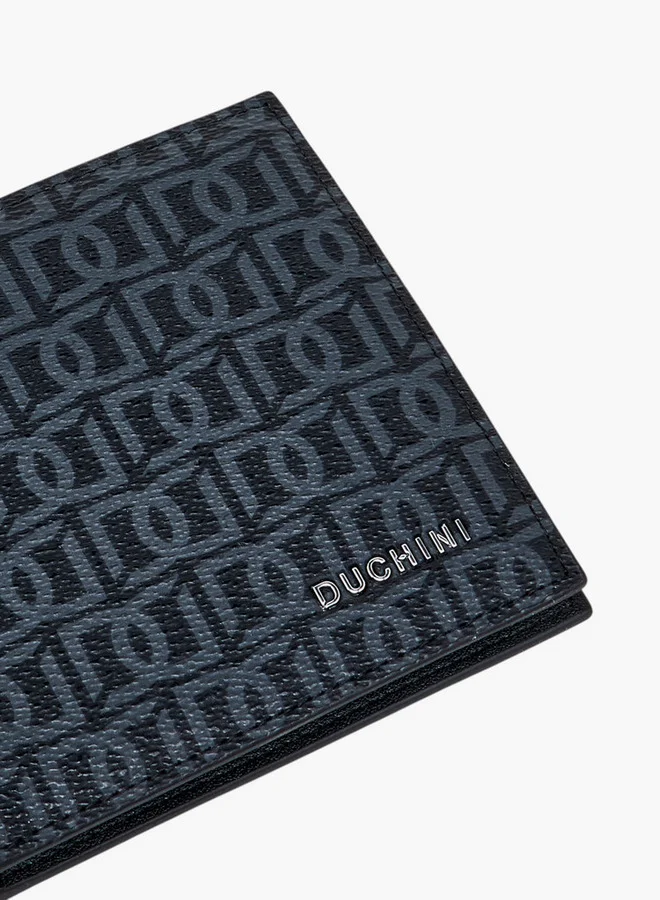 DUCHINI Monogram Print Bi-Fold Wallet