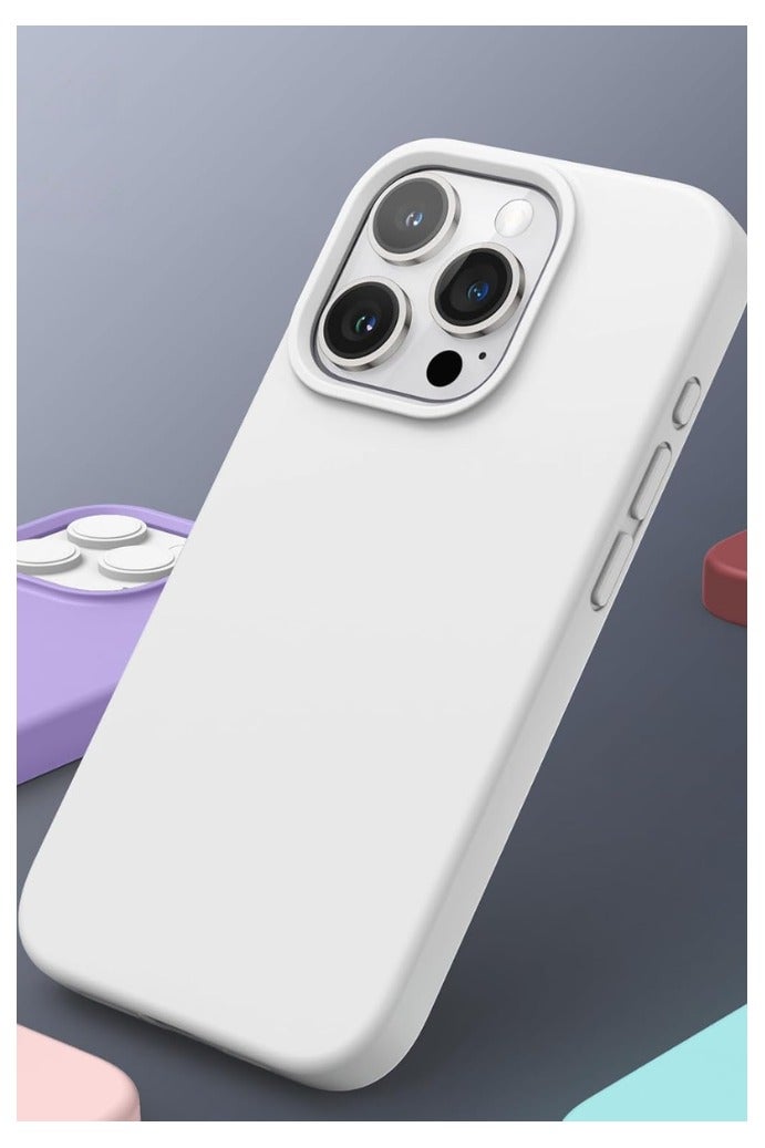 iPhone 14 Pro Max Case White | Slim & Lightweight Shockproof Protective Back Cover | Soft Silicone TPU Anti-Scratch Case for iPhone 14 Pro Max (6.7 inch) - Image 4