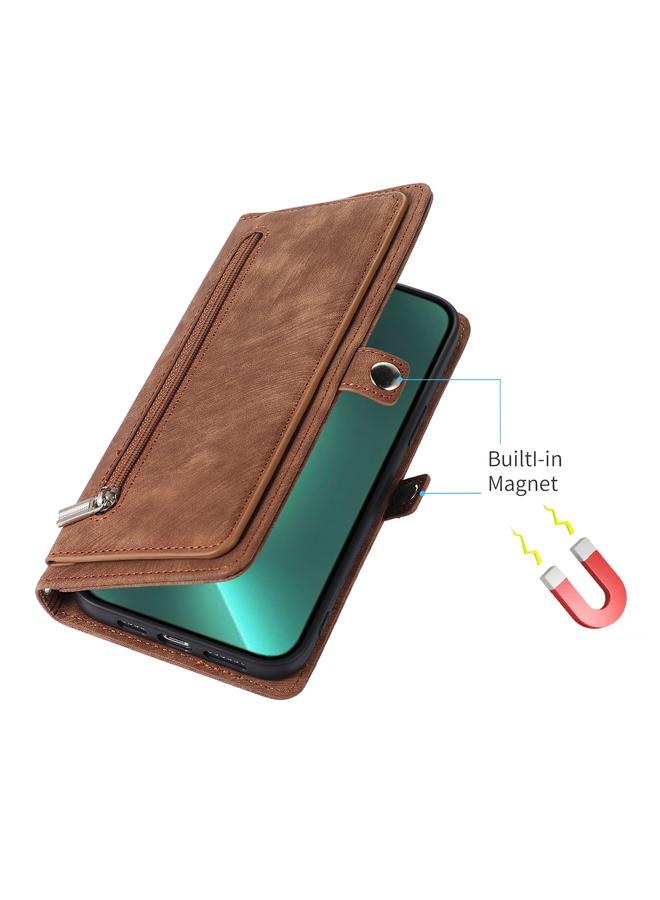 اس-توب جراب لهاتف iPhone 15 Pro Max مزود بسحاب وفتحة للبطاقات ومحفظة جلدية - Image 5