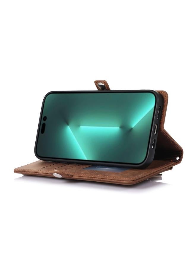 اس-توب جراب لهاتف iPhone 15 Pro Max مزود بسحاب وفتحة للبطاقات ومحفظة جلدية - Image 4