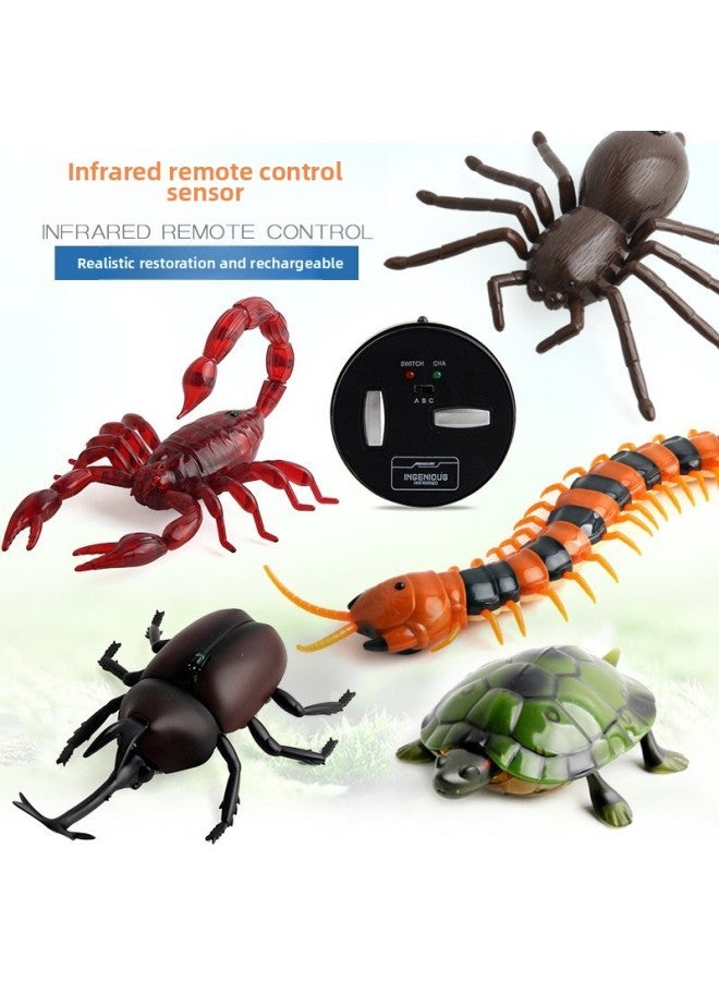 Remote Controlled Toy Reptiles 45 Styles Simulation Prank Animals Interactive Handheld Controller Plastic Material For All Ages-Color:7707 Infrared Remote Control Snake Orange 695 Grams Volume Weigh - Image 2