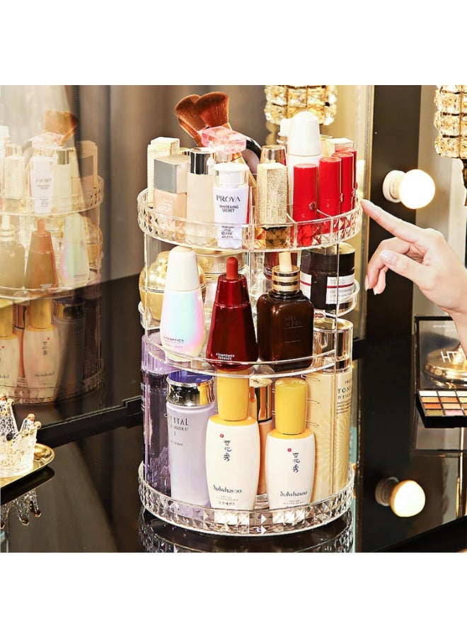 Makeup Organizer 360-Degree Rotating Adjustable Multi-Function Acrylic Cosmetic Storage - Image 4