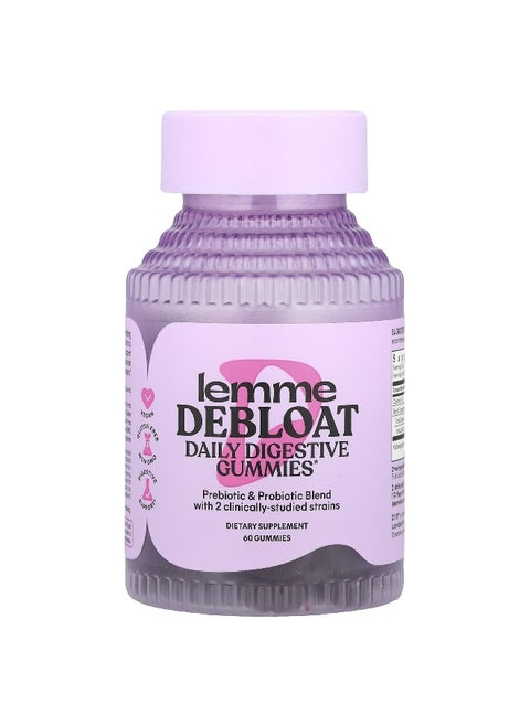Lemme, Debloat, Daily Digestive Probiotic Gummies, 60 Gummies