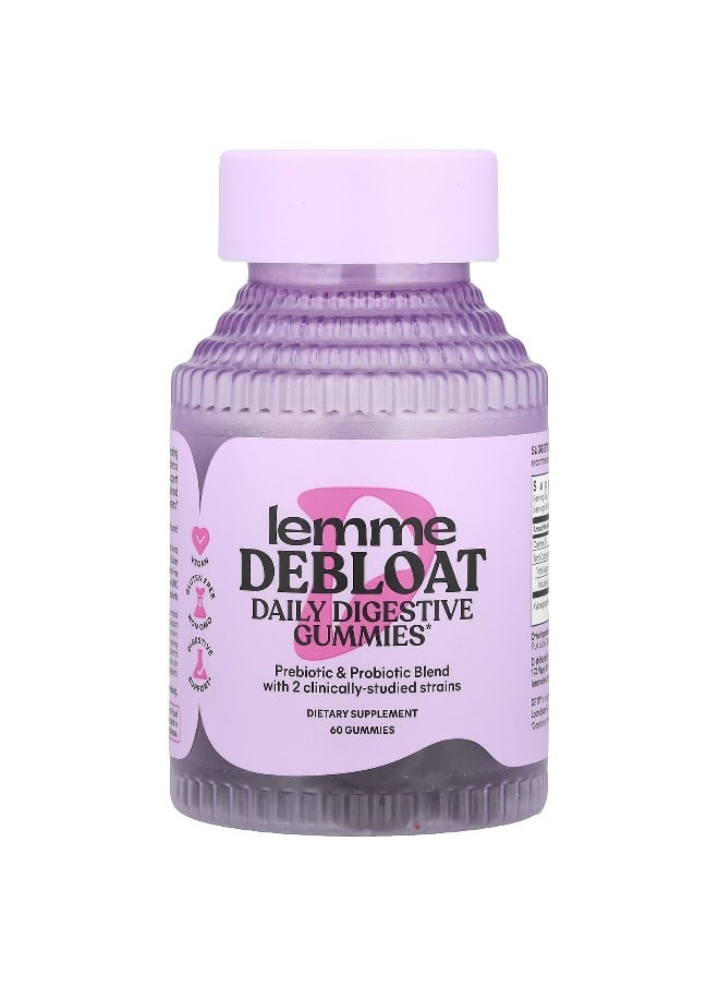 Lemme Lemme, Debloat, Daily Digestive Probiotic Gummies, 60 Gummies  - Image 1