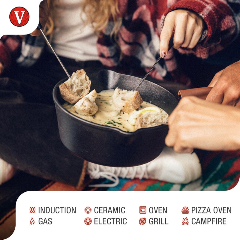 Victoria Cast Iron Saucepan, Cast Iron Melting Pot, Made in Colombia, 2QT - Image 3