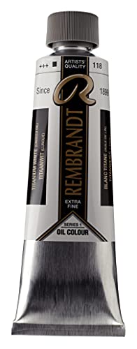 Rembrandt Oil Colour Tube 150 ml Titanium white (linseed oil) 118 (01071182) - Image 1