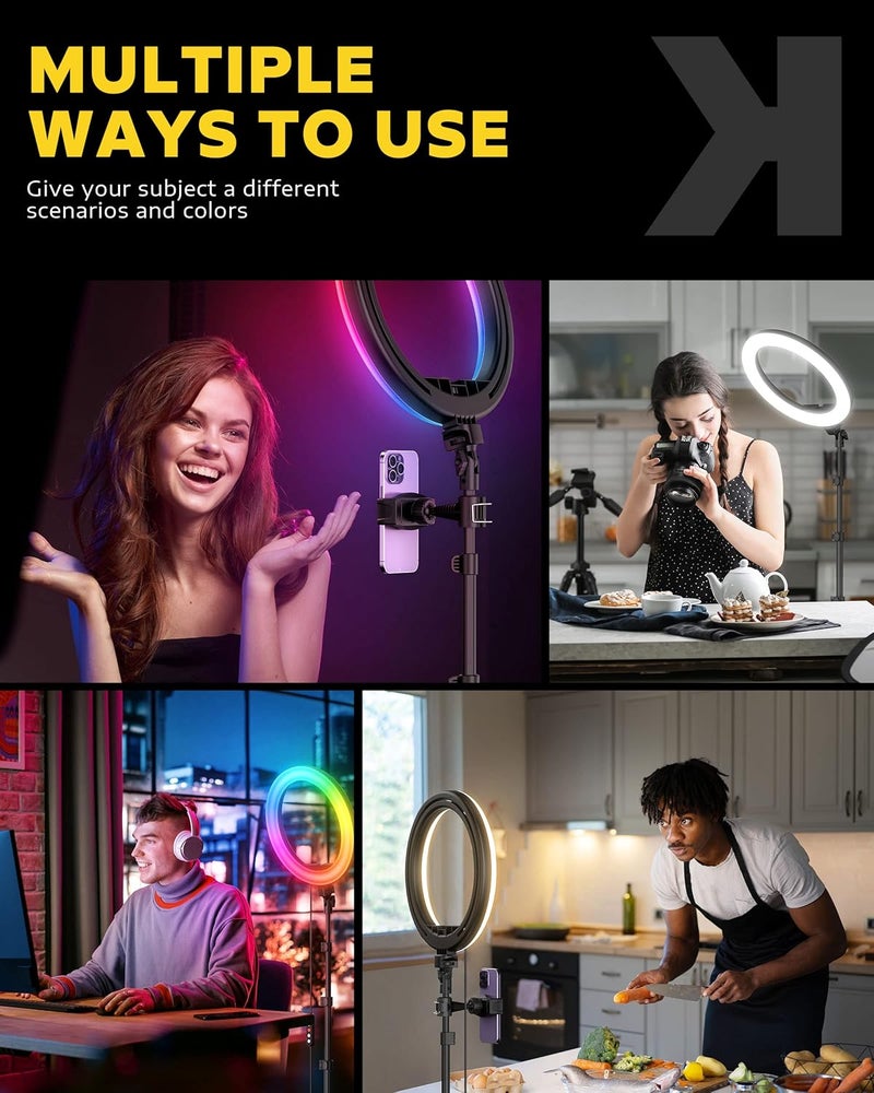 kaiesss YouTube Starter Kit iVlogger Vlogging Kit for iPhone - Lightning Compatible Video Vlog Kit - Accessories: Phone Tripod, Phone Mount, LED Light and Shotgun Microphone - for YouTube Starter Kit - Image 5