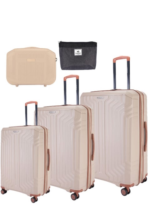 Sonada Unbreakable Luggage Unisex ,Double Zipper ,Expandable, TSA Lock With 4 Double Silent Wheels Set of 4 (Black)