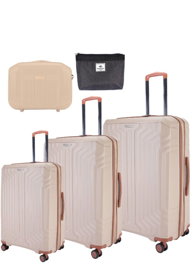 SONADA - Sonada Unbreakable Luggage Unisex ,Double Zipper ,Expandable, TSA Lock With 4 Double Silent Wheels Set of 4 (Black) - Image 1
