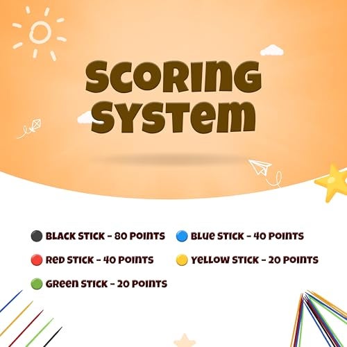 FLYI Mikado Sticks Game for Kids with 41 Pick-Up Sticks | Fun Indoor & Outdoor Board Game for All Ages | Best Return Gift | Activity Play Toy - Image 5